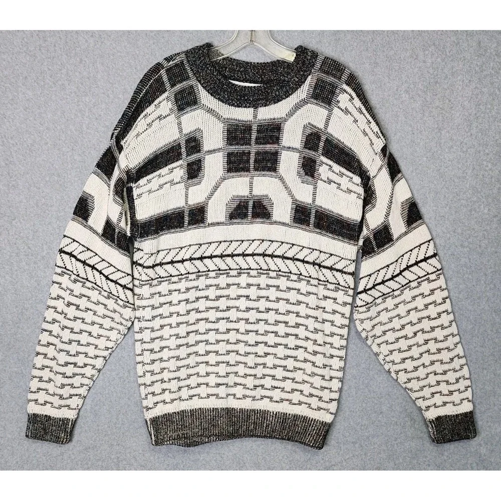 VTG JJ Cochran Mens Sweater Size L USA Made 90s Street Grunge Eclectic Grandpa